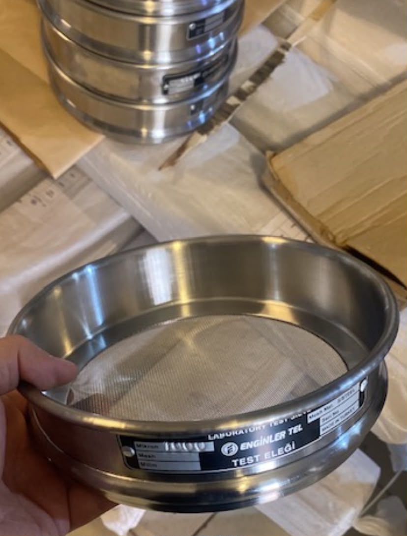 Enginler Tel 1000 mikron paslanmaz laboratuvar test eleği